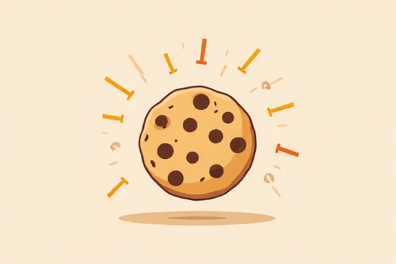 Illustration d'un cookie numérique symbolisant un petit fichier de données