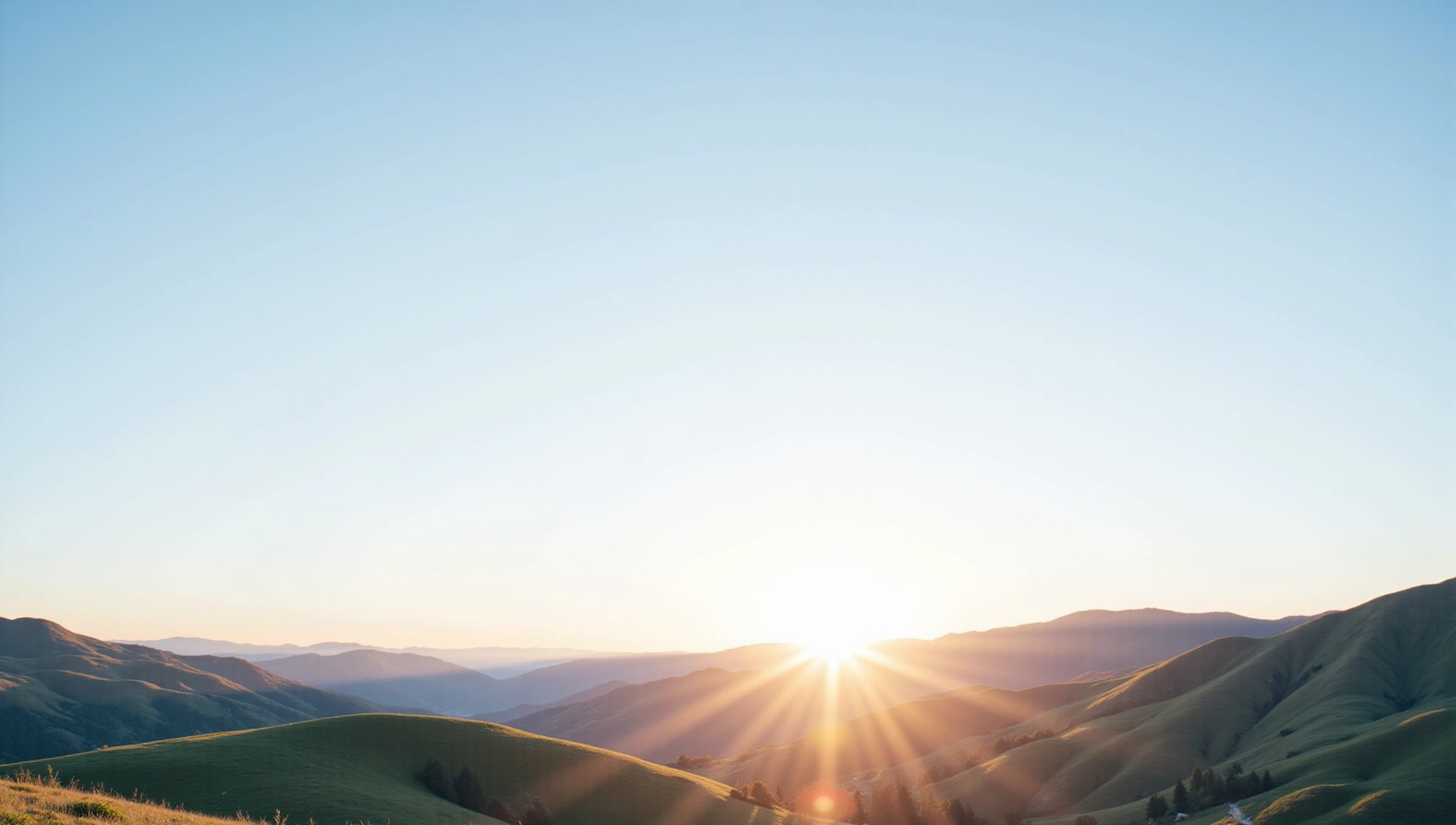 Lever du soleil paisible sur un paysage calme